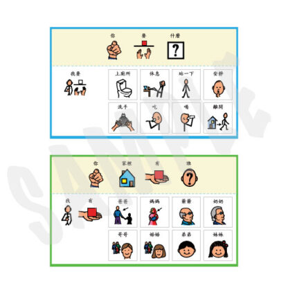 基本對話訓練溝通板|語言、溝通、認知、視覺圖卡：圖片 3