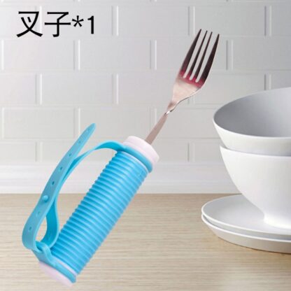 可彎曲加厚/防抖筷子/湯匙/適老人特殊需求/老人助食筷子/防抖餐具生活自助餐具/手部力量缺失人群使用：圖片 8