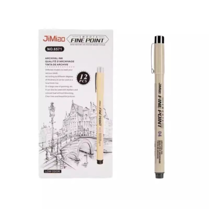 極描針管筆學生用美術漫畫建築設計黑色簽字筆手繪草圖勾線筆(12支一組)：圖片 4