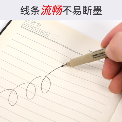 極描針管筆學生用美術漫畫建築設計黑色簽字筆手繪草圖勾線筆(12支一組)：圖片 9