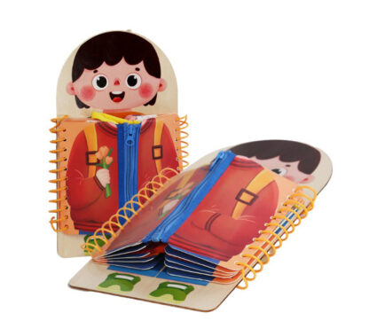 蒙特梭利2-3歲幼兒童拉拉鍊系紐帶扣繫鞋帶 | 學前教育忙碌板：圖片 5