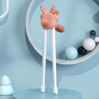 左右手可用的兒童學習筷 | 虎口定位自動回彈學習餐具 | 學習餐具 | 兒童學習筷 | 2歲以上(附收納盒)：圖片 9