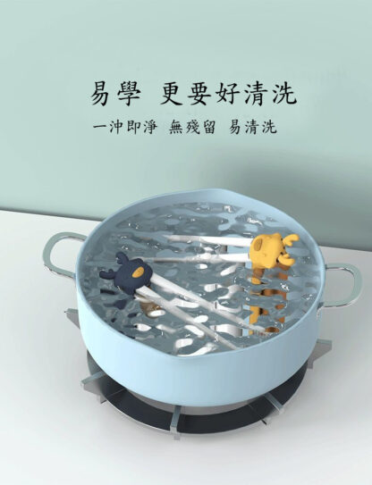 左右手可用的兒童學習筷 | 虎口定位自動回彈學習餐具 | 學習餐具 | 兒童學習筷 | 2歲以上(附收納盒)：圖片 10