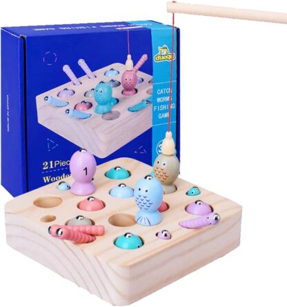 磁性釣魚玩具遊戲 | 玩具釣魚旅上遊戲 | 禮物適合 2 3 歲基礎 | 教育發展海洋動物和數字學習玩具：圖片 5