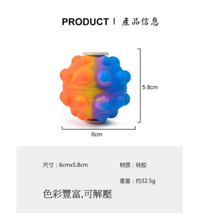 3D滅鼠先鋒解壓手指陀螺旋轉陀螺矽膠泡泡球按壓泡泡樂：圖片 7