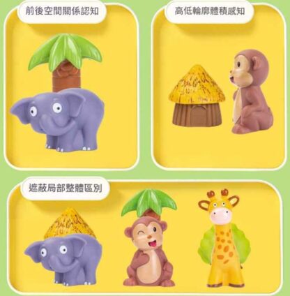動物邏輯思維訓練益智桌遊｜兒童空間認知配對早教軟膠玩具組物排排隊：圖片 3