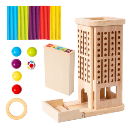 三合一木製抽棒塔遊戲 桌上型兒童益智玩具｜手眼協調×邏輯思維×親子互動：圖片 4
