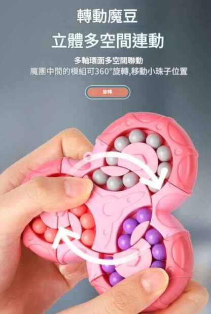 六面旋轉魔豆益智解壓魔方｜兒童手指訓練創意減壓感統玩具