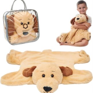 兒童加重膝墊 | 加重毛絨狗用於感覺障礙的加重膝毯| 隨附手提包 | 2.3公斤舒壓感統專用