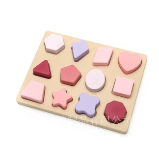 矽膠幾何拼圖益智玩具|兒童感統訓練形狀配對板｜早教手眼協調安全無毒學習積木