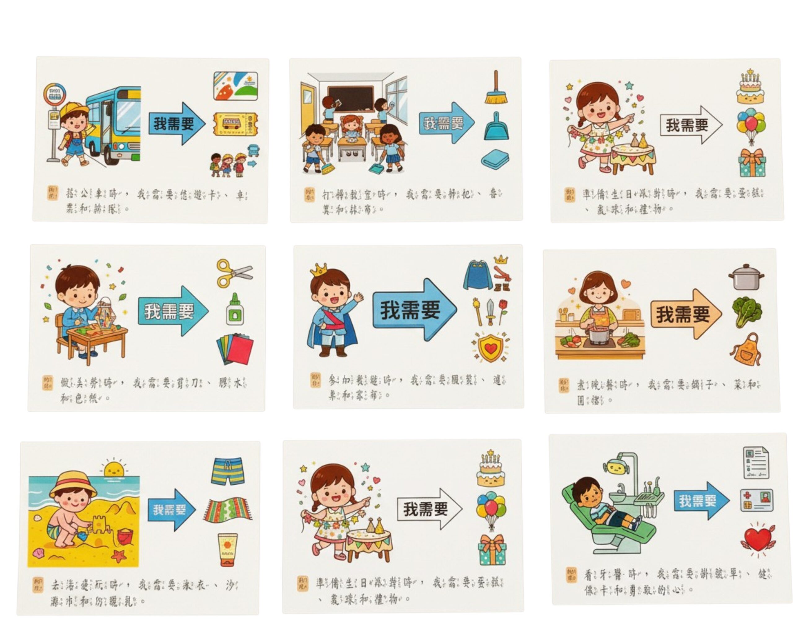 生活邏輯表達圖卡-我需要 語言啟蒙教具:圖片 3