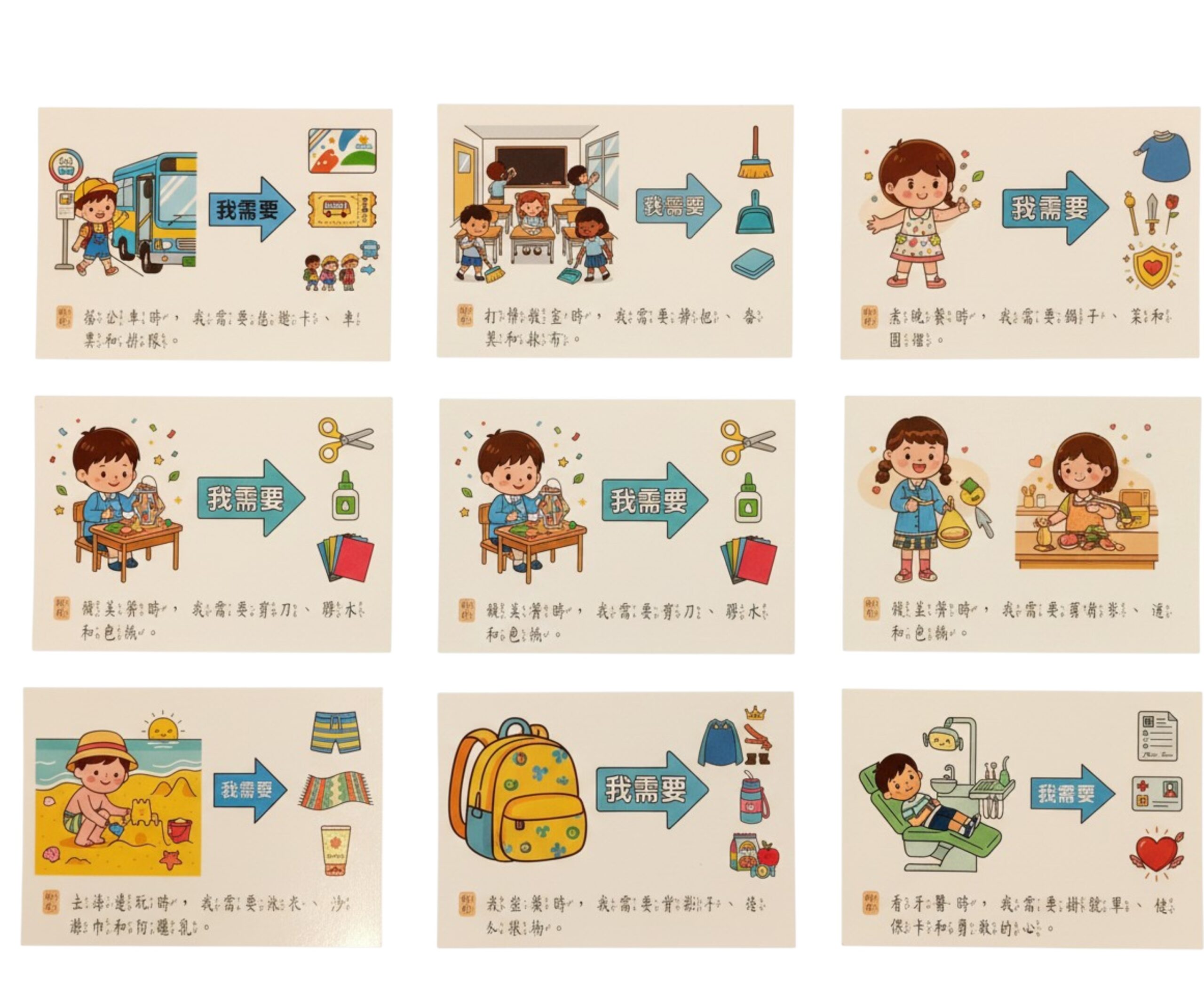 生活邏輯表達圖卡-我需要 語言啟蒙教具:圖片 4