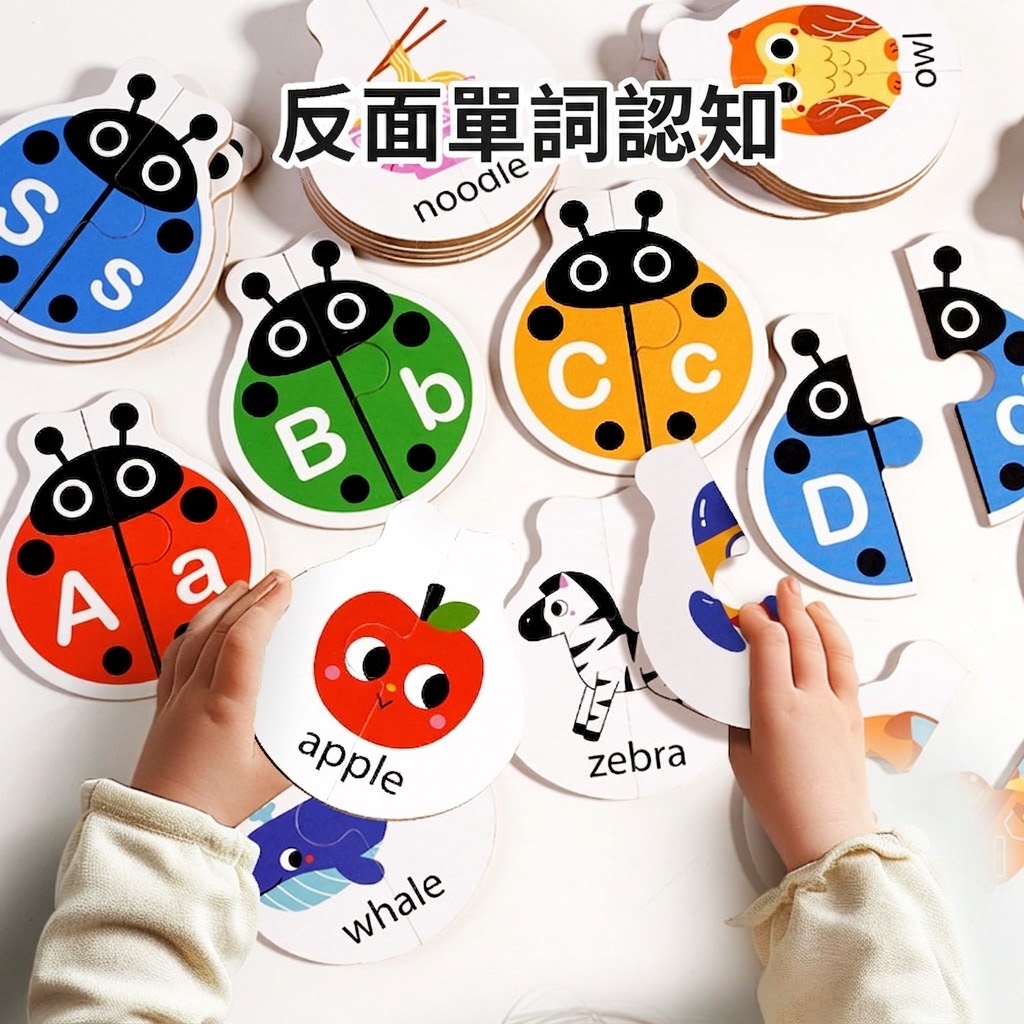 蒙特梭利瓢蟲字母配對拼圖:圖片 2